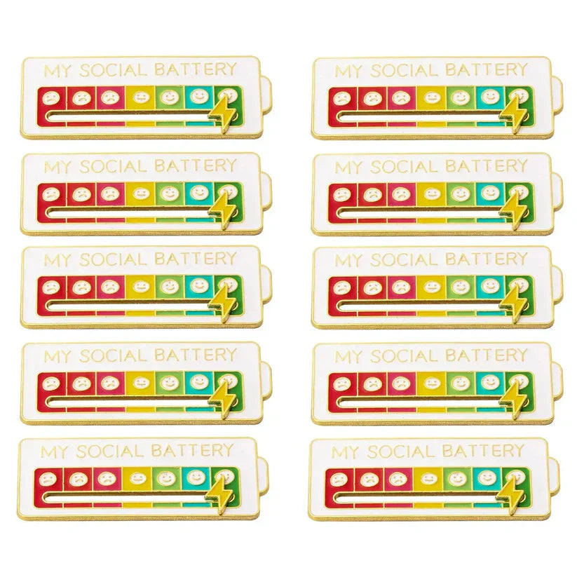 2025 Social Battery Status Brooch