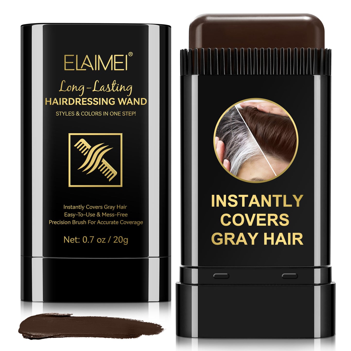 2 in 1 Instant Hair Colour Dye Stick with Comb