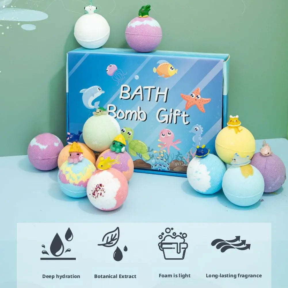 Bath Bombs for Kids with Toys -(12 pcs)