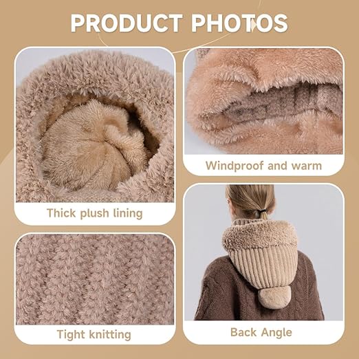 Ultimate Winter Protection | Windproof Full Face Hood with Earflaps & Neck Warmer